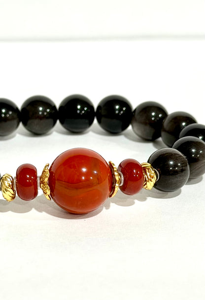 Ember Obsidian Bracelet - Lunelle Atelier