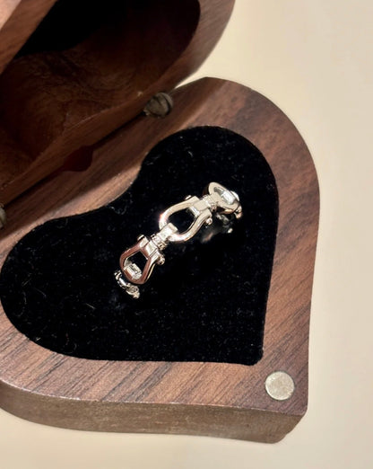 Buckle Ring, White Gold - Lunelle Atelier