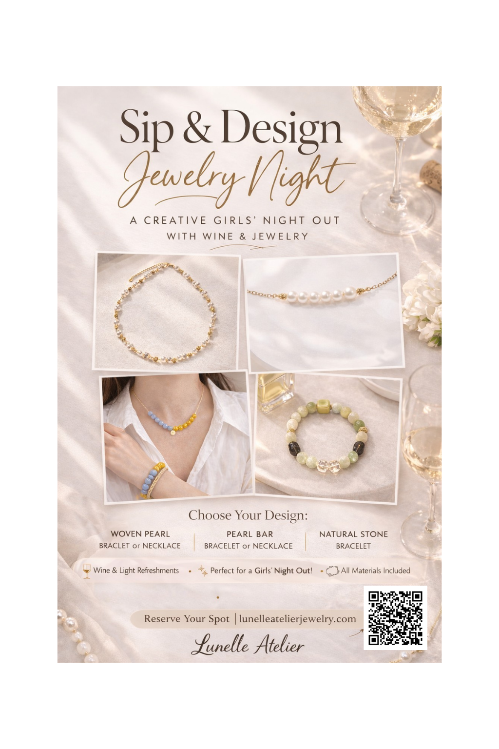 Sip & Design Jewelry Night - Lunelle Atelier
