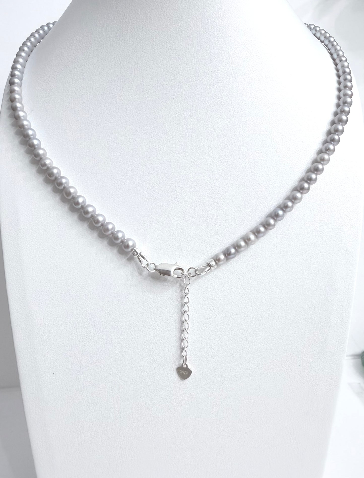 Akoya Gray Freshwater Pearl Necklace | Sterling Silver