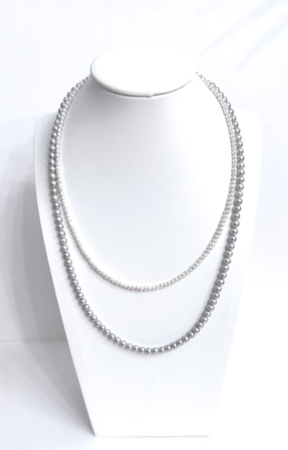 Akoya Gray Freshwater Pearl Necklace | Sterling Silver
