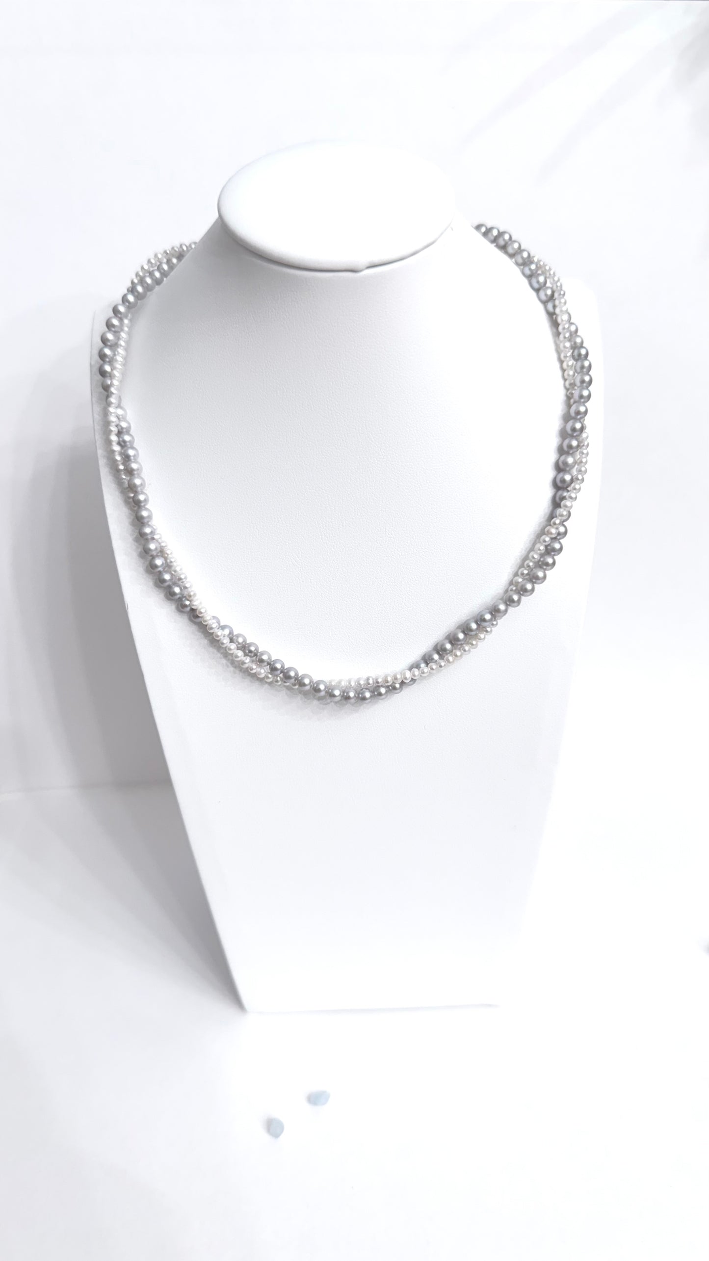 Akoya Gray Freshwater Pearl Necklace | Sterling Silver