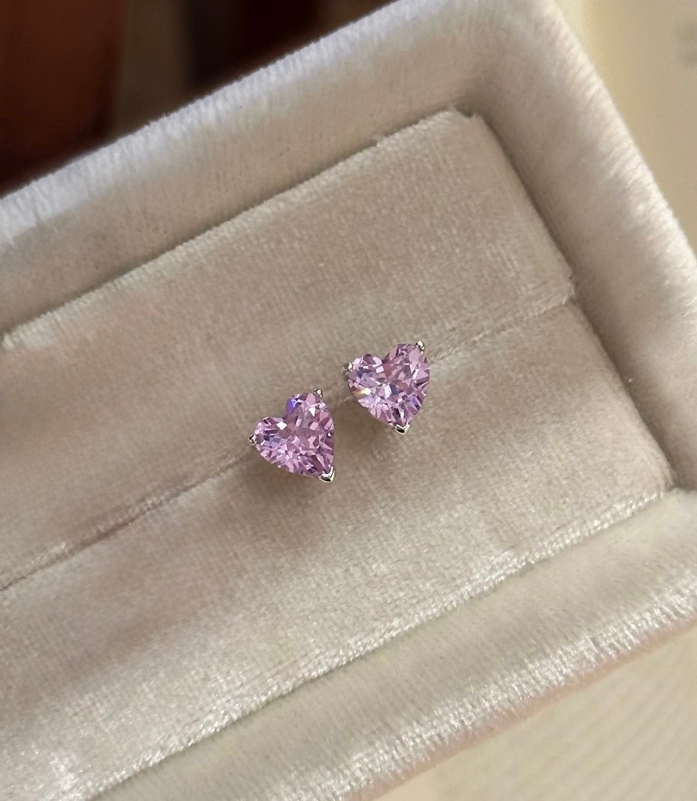 Heart Glow Lab-Grown Gemstone Stud Earrings - Lunelle Atelier