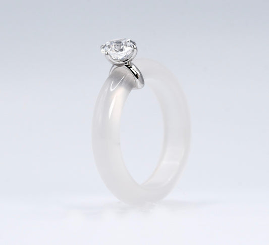 Chalcedony Aura Ring - Lunelle Atelier