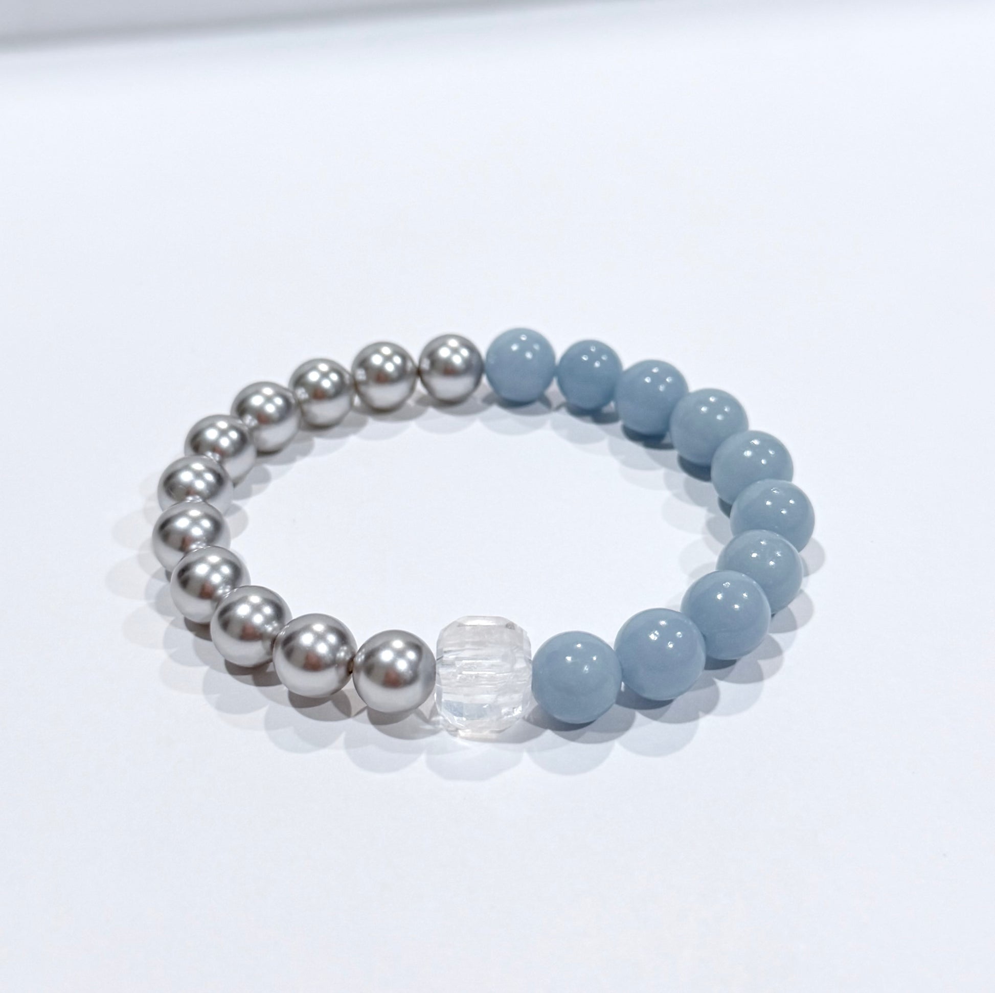 Cloud Angel Bracelet | Angelite x Swarovski Pearls - Lunelle Atelier
