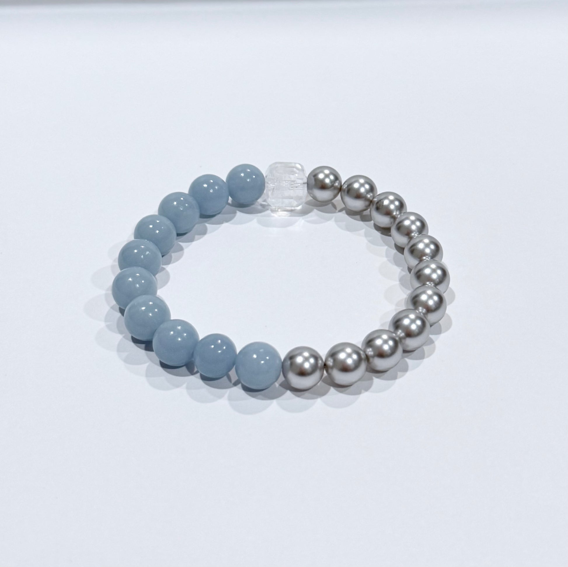 Cloud Angel Bracelet | Angelite x Swarovski Pearls - Lunelle Atelier