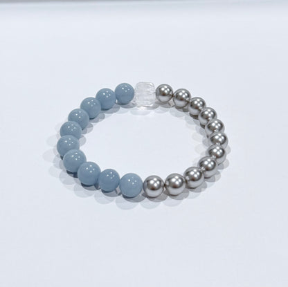 Cloud Angel Bracelet | Angelite x Swarovski Pearls - Lunelle Atelier