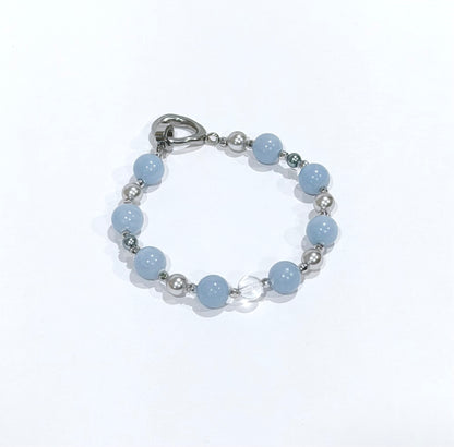 Cloud Angel Necklace | Angelite x Swarovski Pearls - Lunelle Atelier