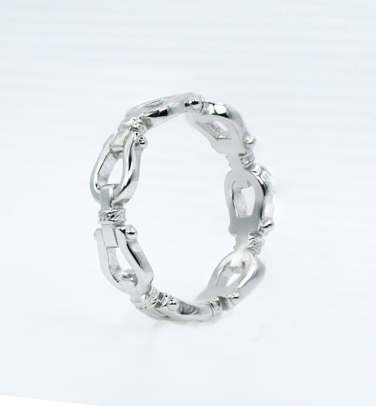 Buckle Ring | Rhodium-Plated Sterling Silver - Lunelle Atelier