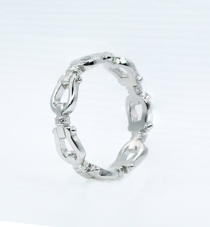 Buckle Ring | Rhodium-Plated Sterling Silver - Lunelle Atelier