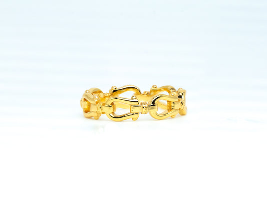 Buckle Ring | 18K Gold Plated Sterling Silver - Lunelle Atelier