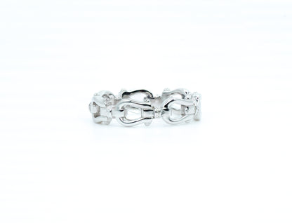 Buckle Ring | Rhodium-Plated Sterling Silver - Lunelle Atelier