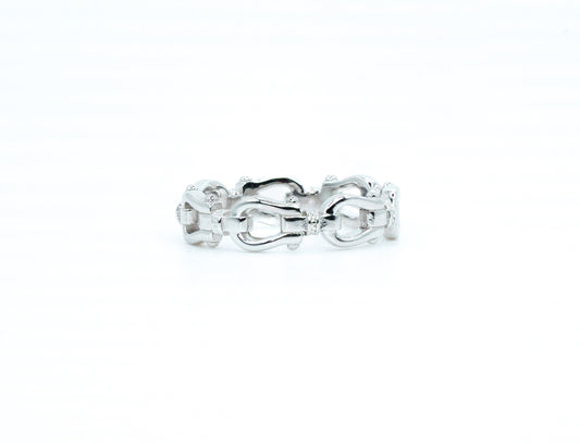 Buckle Ring | Rhodium-Plated Sterling Silver - Lunelle Atelier