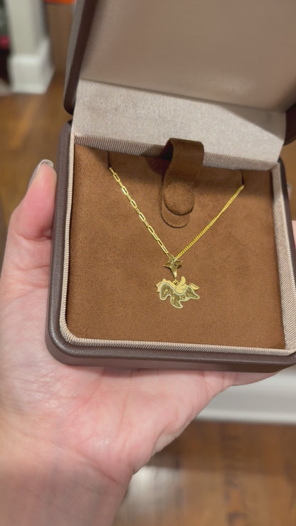 Star Pony Charm Necklace | 18K Gold Plated Sterling Silver