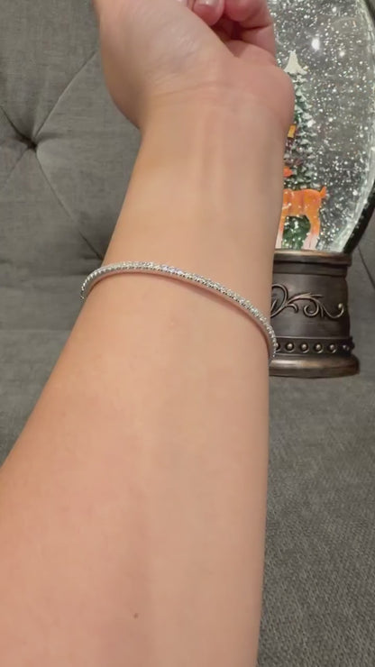 Half-Pavé Whispering Bangle