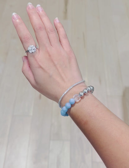 Cloud Angel Bracelet | Angelite x Swarovski Pearls